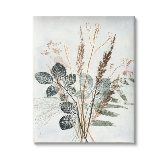 Stupell Industries Natural Forest Leaves Botanical & Floral Painting Gallery Wrapped Canvas Art Print Wall Art, 16 x 20