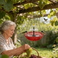 thumbnail image 4 of Solar Powered Hanging Bird Bath for Outdoor Garden Attracts with Gentle Water Easy Design, 4 of 6