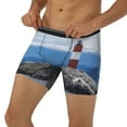 thumbnail image 3 of Rateoe Lighthouse On The Waters Print Men’s Underwear Boxer Briefs Soft Comfortable Underwear Boxer Briefs, Long Leg Briefs,Anti-chafing Boxer Briefs, 3 of 7