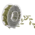 thumbnail image 2 of 15 m / Roll Artificial Silk Leaf Ribbon - Leaves Vine Garlands Ribbon Sew On Lace for DIY Handmade Sewing Crafts , Green, 2 of 7