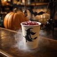 thumbnail image 5 of SLYNSHome 16Pcs Witch Disposable Tableware Paper Cups Vintage Printed Table Supplies For Halloween Dinner Holiday Party Tabletop Decor, 5 of 6