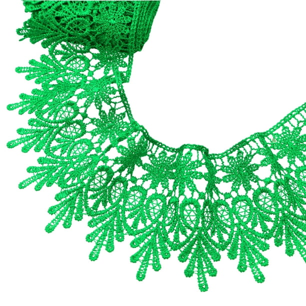 Cinta decorativa GXTIZAS Venise Lace de 8 cm x 4,5 m, color verde