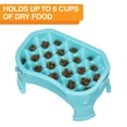 thumbnail image 4 of Neater Pet Brands Raised Neater Slow Feeder - Elevated & Adjustable Feeding Height - Improves Digestion, Stops Obesity, and Slows Down Eating, 6 Cups, Aquamarine, 4 of 11