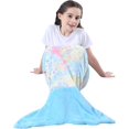 thumbnail image 1 of Mermaid Tail Blankets, Kids Blanket, Flannel Fleece Mermaid Tail Blanket With, 1 of 9