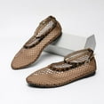 thumbnail image 3 of Women's Comfort Flats - Breathable Netting Dress Shoes with Adjustable Strap, Office & Casual Wear, 3 of 11
