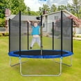 thumbnail image 4 of NiamVelo 10 ft Trampoline with Safety Enclosure Net ,Outdoor Jump Round Trampoline with PVC Spring Cover Padding for Kids , Blue, 4 of 8