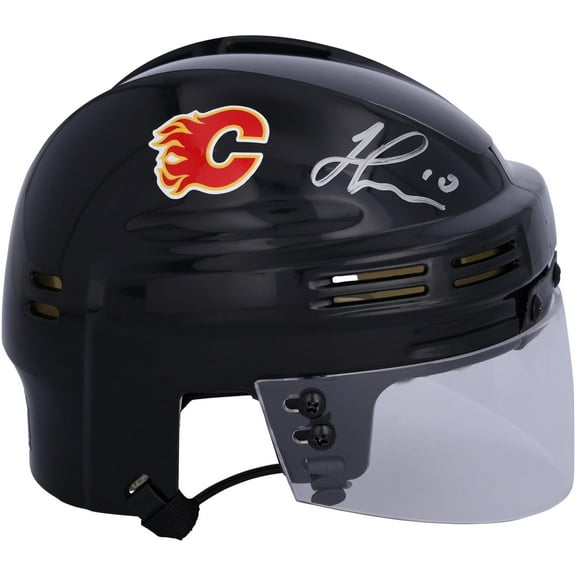 Jonathan Huberdeau Calgary Flames Autographed Black Mini Helmet - Fanatics Authentic Certified