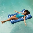 thumbnail image 5 of Big Joe Kona Hammock No Inflation Needed Pool Lounger with Headrest, Americana Nautical Stripe Double Sided Mesh, Quick Draining Fabric, 4 feet Big, 5 of 8