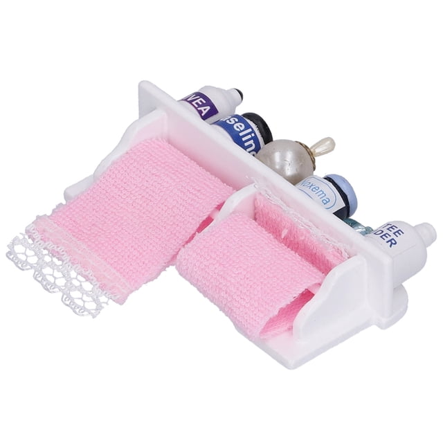 Toallero Para Casa De Muñecas 1:12, No Tóxico, Inofensivo, Mano De Obra Exquisita, Accesorios De Baño Para Casa De Muñecas Ecológicos Para Casa De Muñecas Para Casa De