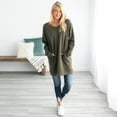 thumbnail image 4 of MixMatchy Women's Casual Oversized V-Neck Sweatshirts Loose Fit Pullover Tunic, 4 of 11