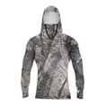 thumbnail image 3 of Hooded Sun Shirts for Men with Mask UPF 50+ Fishing Blouses Long Sleeve UV Rash Guard Cooling Lightweight Hoodies L Dark Gray, 3 of 5