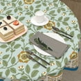 thumbnail image 5 of Boho Tablecloth Round 60 Inch Bohemian Green Floral Decorative Outdoor Table Cloth Farmhouse Vintage Flower Table Cover for Dining Room Kitchen Holiday Party Picnic Indoor Outdoor Home Decor, 5 of 6