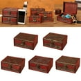 thumbnail image 4 of AFQH Vintage Wooden Storage Box With Buckle Jewelry Storage Box Organization Box, 4 of 10