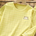 thumbnail image 4 of Girls' Snug-fit Cotton Matching Pajama Set Soft & Cute for Kids 6-12 Months 12-24 Months 2t 3t 4t 5t 6t 7t 8t 9t Children(Yellow,18-24 Months), 4 of 4
