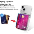 thumbnail image 2 of Wallet Case for iPhone 14 with 3 Credit Card Holder Slot Shockproof Hybrid Heavy Duty Protection Clear Phone Cover Compatible with iPhone 14 6.1 Inch, 2 of 12