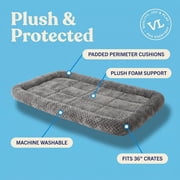 Vibrant Life Small/Medium Soft Cozy Crate Mat, Gray, 24 x 18
