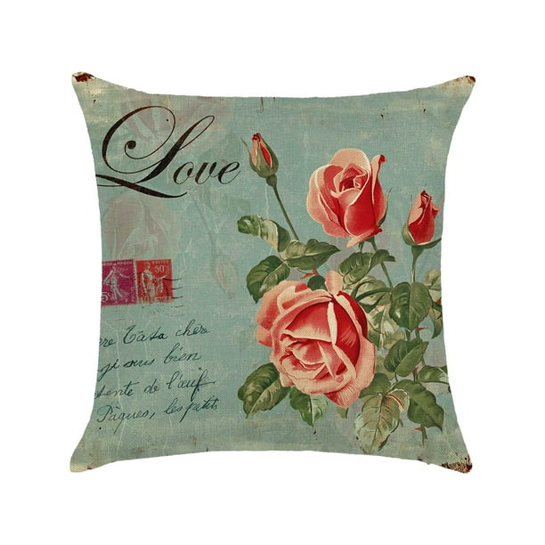 Naiovety Funda de cojín elegante para almohada decorativa, funda de almohada de flores de aplicación amplia para cambiar fácilmente Decoración del hogar kztym001-2
