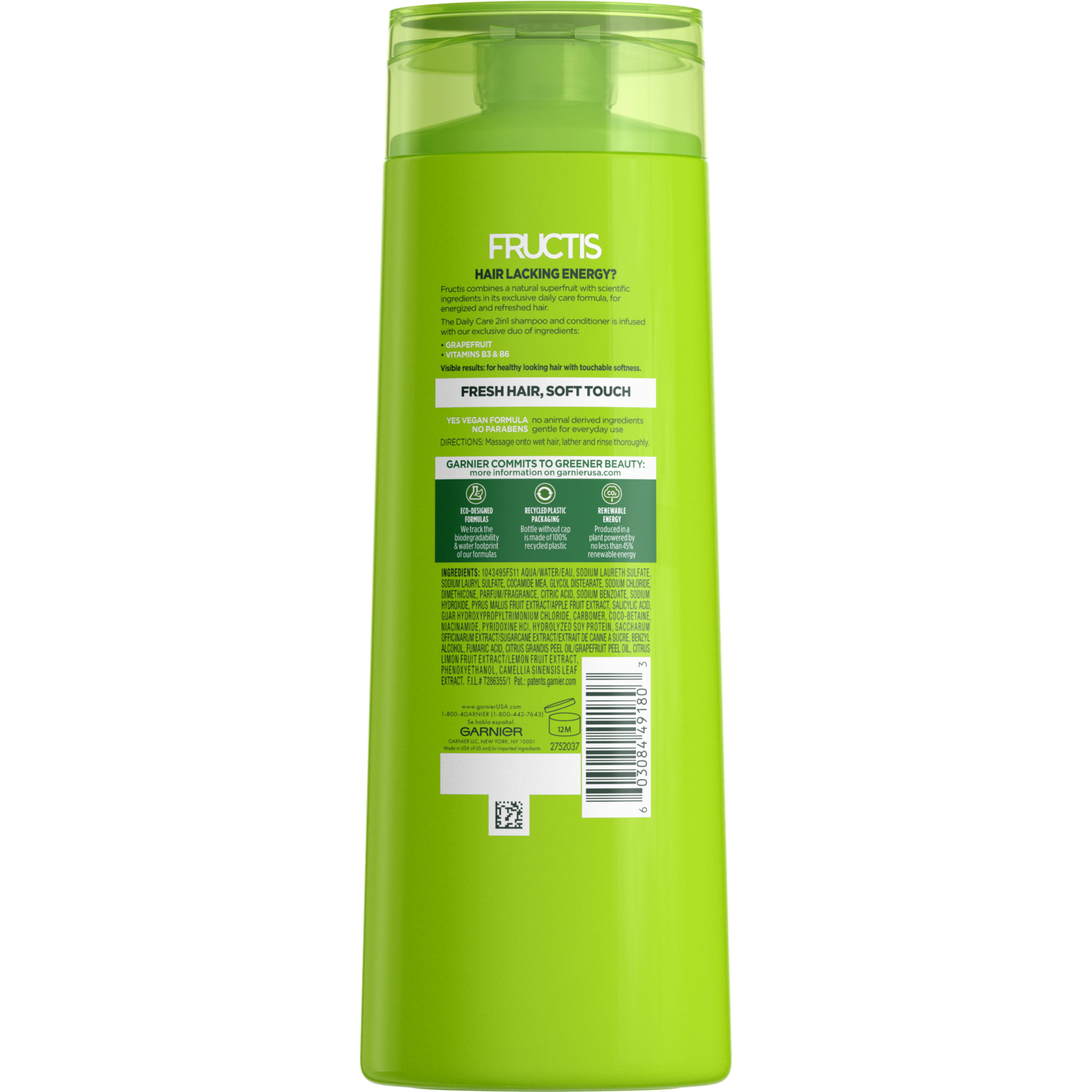 Garnier Fructis Daily 2-in-1 Shampoo and Conditioner, 12.5 fl oz - Walmart.com