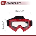 thumbnail image 4 of Unique Bargains Motorcycle Riding Goggles PC TPU Cycling Sunglasses Clear Lens Red Frame, 4 of 6