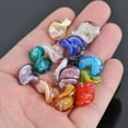 thumbnail image 6 of U8MO 10pcs 20x17mm Handmade Twist Lampwrok Glass Flower Pattern Loose Beads-#12 Bluish Violet, 6 of 6