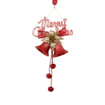 Yoloke Red, Gold, Silver Plastic Christmas Jingle Bells Ornament - 34x19cm for Festive Home, Tree, and Restaurant Decorations with Easily Hangable Design