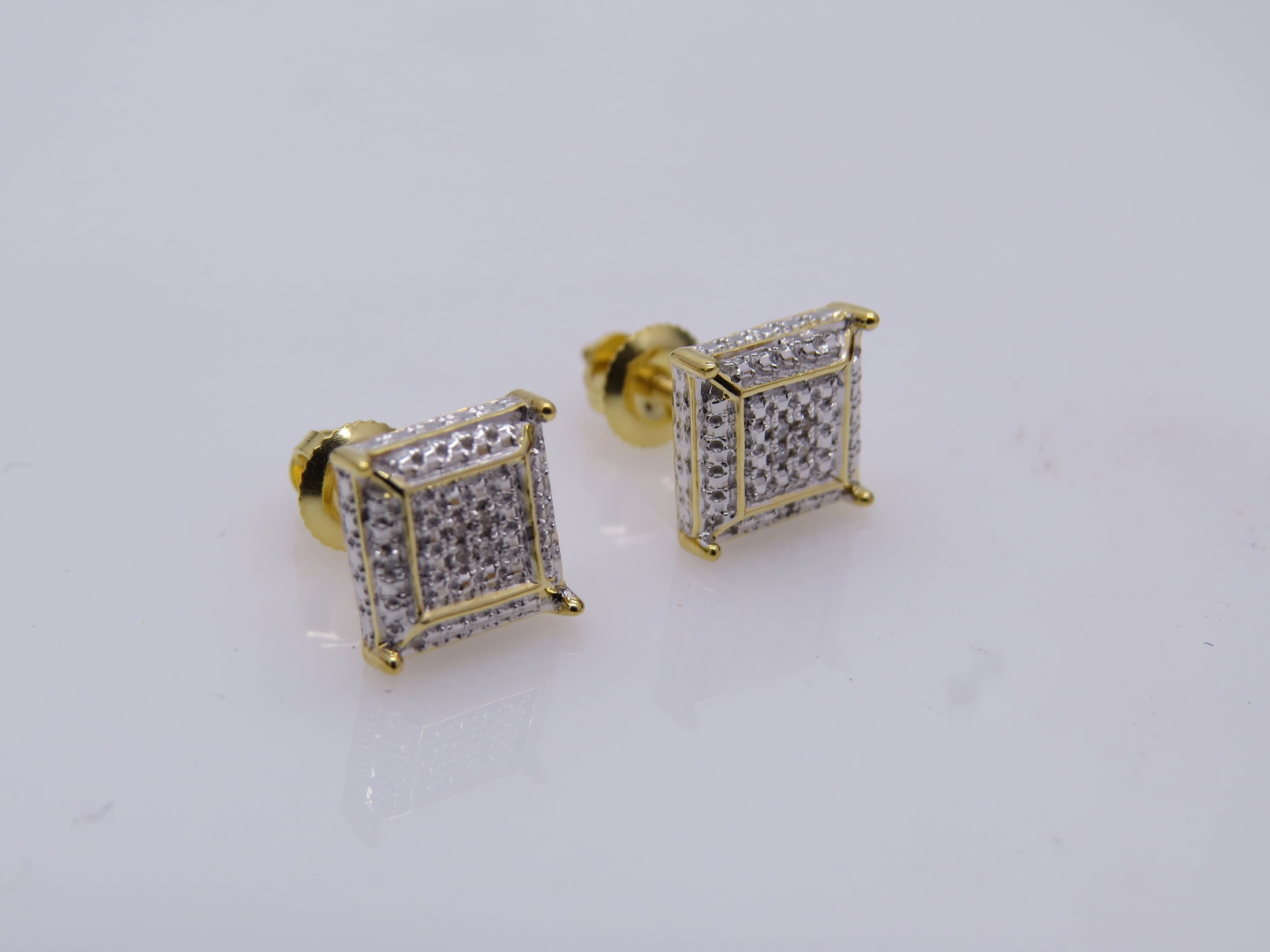 10kt Yellow Gold Men's Diamond Lion Face Stud Earrings – Splendid Jewellery