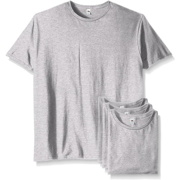 Fruit of the Loom - Fruit of the Loom Mens 5Pack Grey Crew-Neck ...