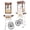 Brown + Antique White, variant on Retro Popcorn Machine with Rolling Cart, 12oz Commercial Popcorn Maker for Theater Snack Bar, 3 Candy Boxes & 3 Independent Control Switches, Stainless Steel, Brown and Antique White