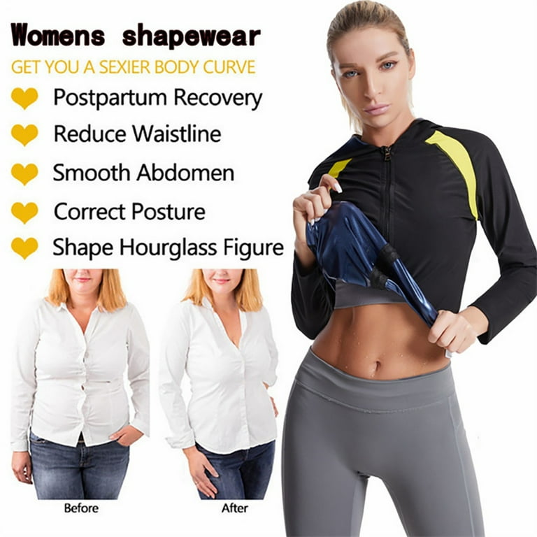 Sauna Shirt Women Sweat Sauna Jackets Workout Tops Body Shaper
