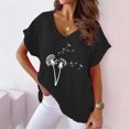 thumbnail image 2 of Birdeem T-Shirts à Col en V pour Femmes Mode Confortable Blouses Féminines Hauts, 2 of 6