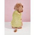 thumbnail image 1 of 1pc Pet Dog & Cat Double-Sided Fleece Warm Windproof Vest, Solid Color Thickened Sleeveless Coat With Hood, 1 of 4