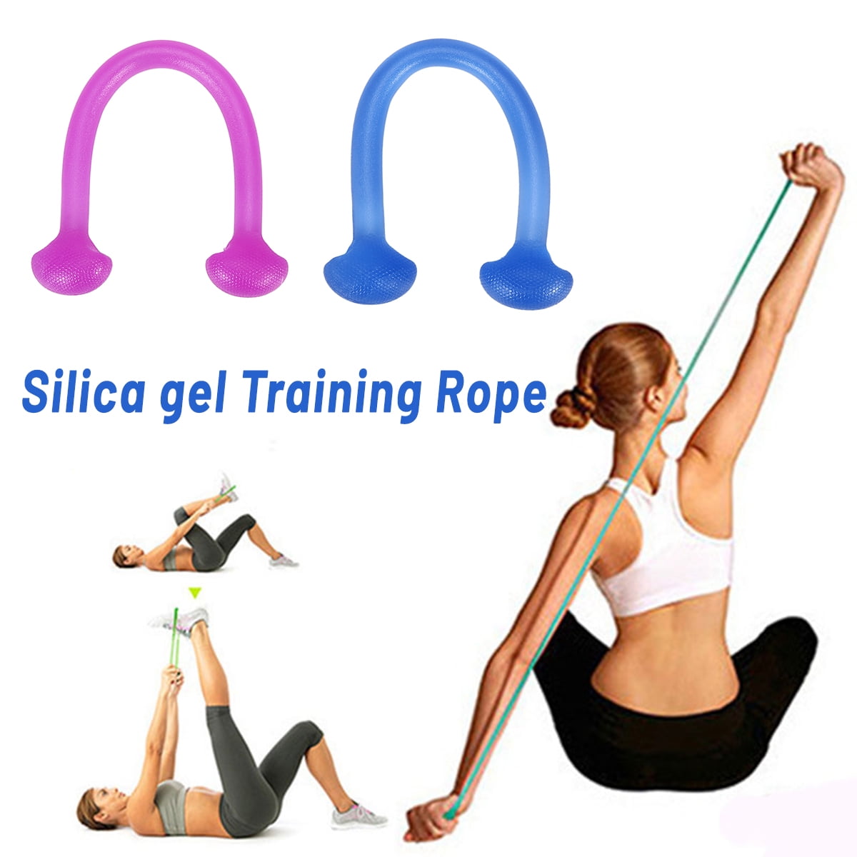 Yoga Rally Belt Silicone Fitness Resistance Band Stretch