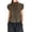 Coffee, variant on HXWCHs Women Solid Essential T Shirt Women's Retro Street Style Camping T-Shirt with Zipper Stand Collar Short Sleeve Sun top for Instagram Fashion XL Black