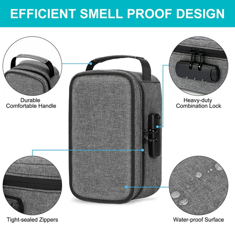 MTGPRO Smell Proof Odorless Bag With Easy Use Combination Lock - Carbon  Lined Stash Box,Medicine Container And Storage Case For Your Accessories  That