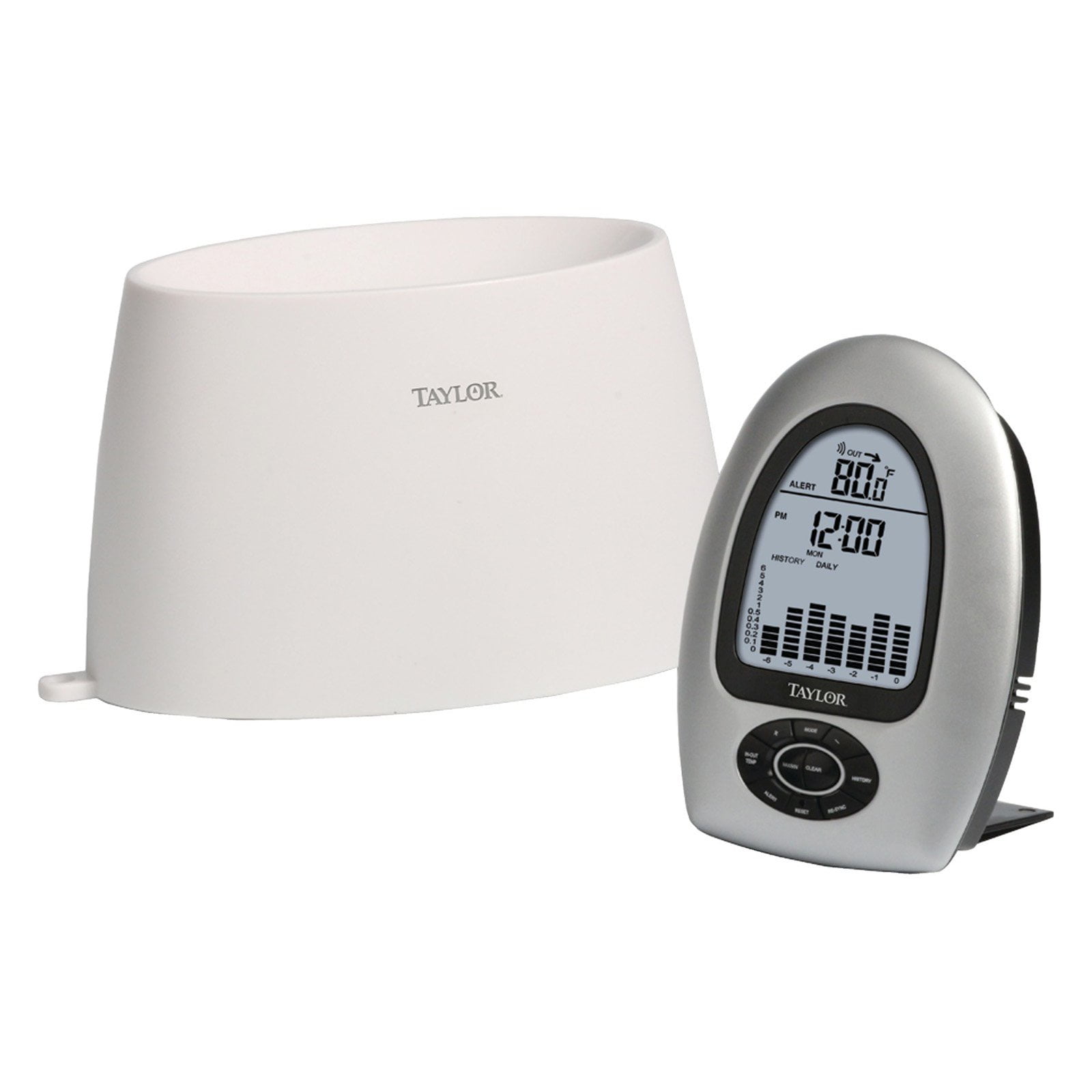 Taylor 2755 Wireless Rain Gauge with Thermometer by Taylor