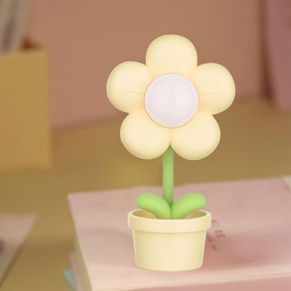 LINLIN Night Light Kids,Mini Cute Flower Night Lights,Creative Bedside Lamp Adjustable Cute Flower Ambient Light Night Lamp,Baby Night Light for Kids Boys Girls Childrens Students Gift