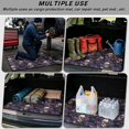 thumbnail image 5 of Yspwyqan Car Trunk Mat, Universal 29" x 39" Cargo Liner, Skull Purple Floral Anti-Slip Easy to Clean Vehicle Interior Accessory, Fits for Sedans, Wagons, Trucks, Road Trip Use, 5 of 7