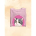 thumbnail image 3 of Suspicious Cat Sweatshirt Women -Kayomi Harai Designs, Female Large, 3 of 4