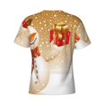thumbnail image 6 of Qekee Christmas Snowman Gift Classic Fit T-Shirt Men's Shirt Men's Tight Short Sleeves for Exercise, Running, Mountaineering - Christmas Snowman Gift, 6 of 9