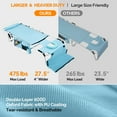thumbnail image 4 of Ktaxon Outdoor Oversized Tanning Chair, Patio Beach Lounge Chair with Face Hole & Carrying Bag, Laying Out Chairs for Beach Sun Tanning, Blue, 4 of 7