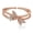 Rose Gold, variant on Silver Tone Adjustable Open Band Dragonfly Ring with Pavé Wings and Center Stone, Elegant Double Band Statement Ring for Women