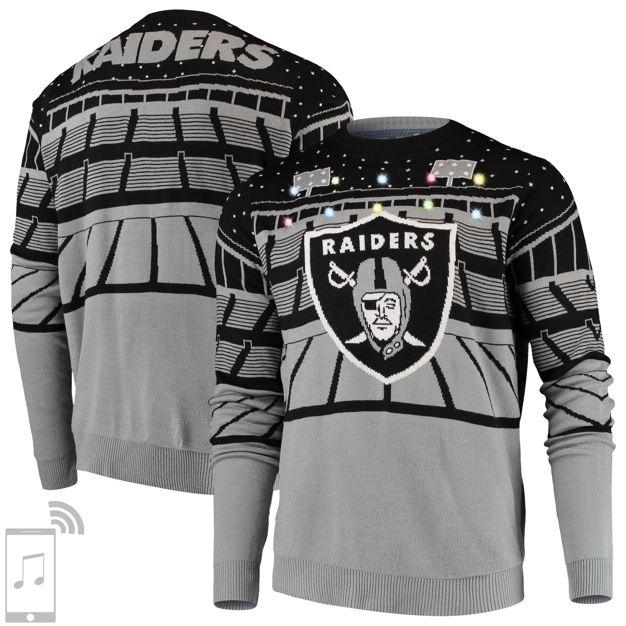 Oakland Raiders Busy Block NFL Ugly Sweater