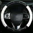 thumbnail image 3 of Diamond Steering Wheel Cover,Glitter Leather Car Steering Wheel Cover,Diamond Crystal Rhinestone Vehicle Steer Wheel Protector,Sparkling Auto Interior Accessories,Universal 14.5-15in for SUV,Truck,RV, 3 of 5