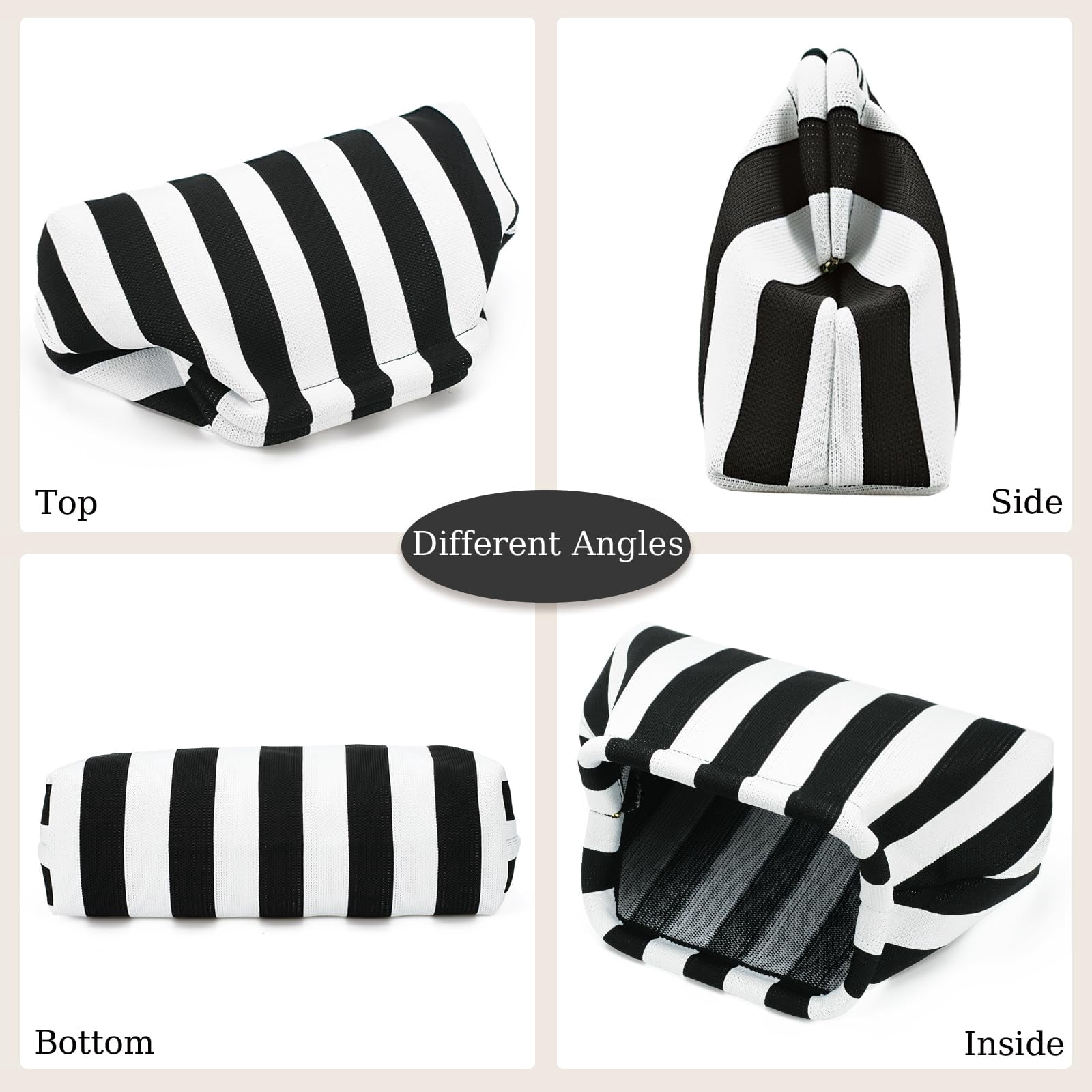 Summer Clutch Purses for Women Casual Crochet Dumpling Bag Colorblock Striped Cloud Clutch Handbags Casual Colorblock Bag Beach Clutch Purses Handbags