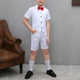 thumbnail image 3 of Cethrio Boys Outfit Sets, Summer Cotton School Uniform Formal Boys' Clothing Sets White Size 13-14T, 3 of 3