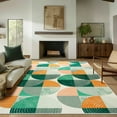 thumbnail image 5 of Jamfeel 5x8 Area Rugs for Living Room Abstract Low Pile Washable Rug Vintage Rugs for Bedroom Home Decor, Green, 5 of 8