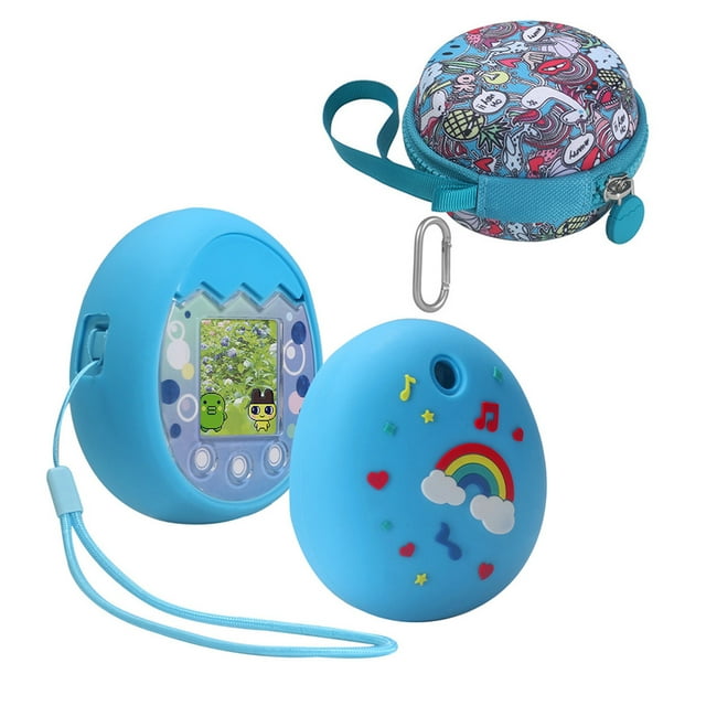 Almacenamiento Portátil Dibujos Animados + Funda Silicona para Pix (azul)