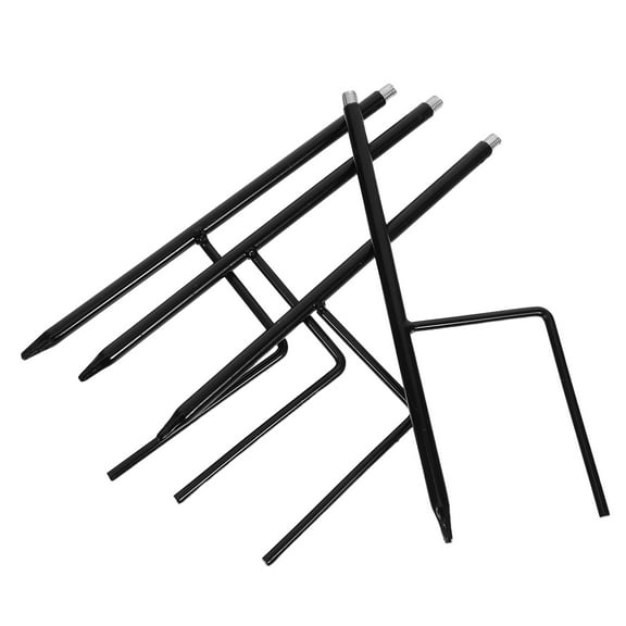 UPOUART 4Pcs Heavy Duty Shepherd Hook Ground Stakes Black Metal for Outdoor Plant Hangers and Lanterns