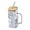 C, variant on Home Decor Heat Glass Cup With Straw 400Ml Suitable For Cold Drinks Juice Milk Including Lid Glass Texture Suitable For Various Beverages Glass&Bottle Practical