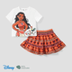 thumbnail image 1 of Disney Disney Princess Moana/Ariel 2 piezas de conjunto de camiseta para niñas pequeñas con estampa del personaje Naia™ y patrón por toda la prenda y falda volada, 1 of 3